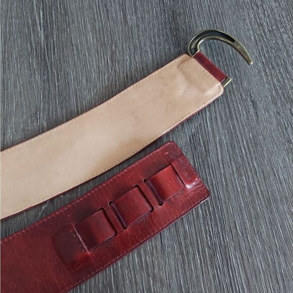 Brave Red Leather Belt Large main image 4